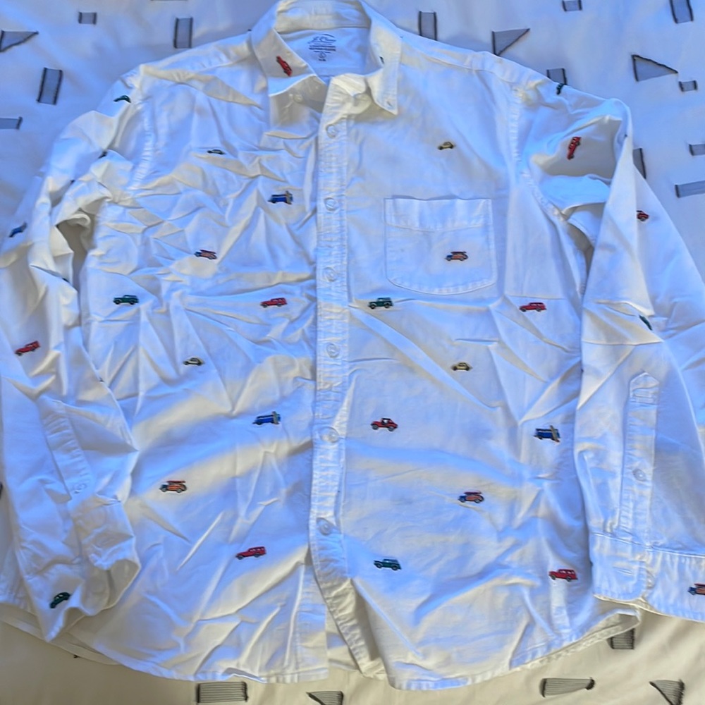 J Crew Mens Shifley Car Embroidery Shirt